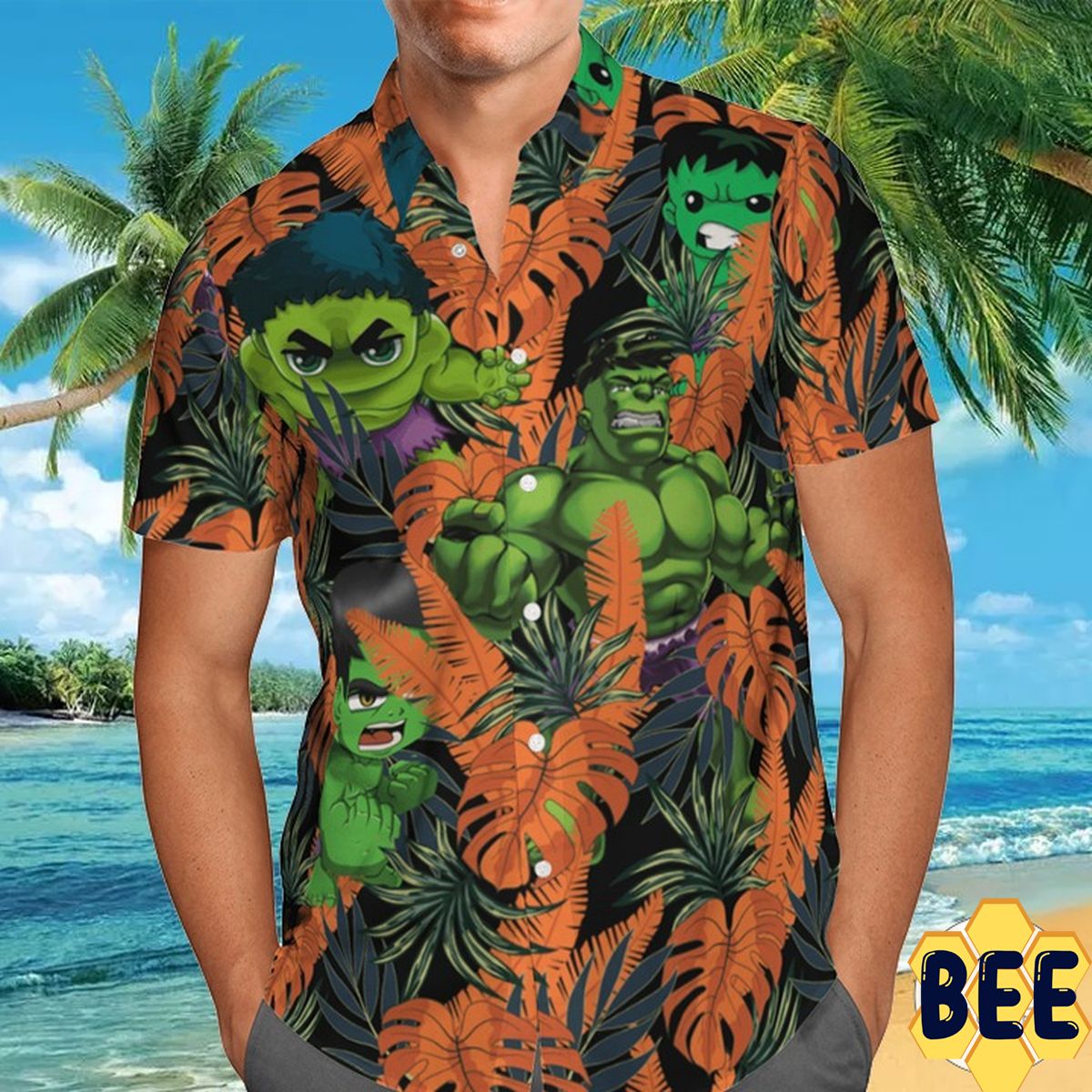 Hulk Tropical Flower Trending Hawaiian Shirt-1