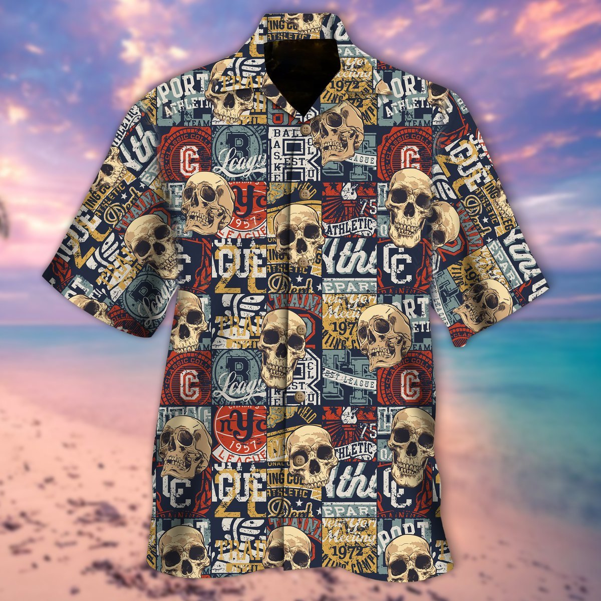 Human Skull Hawaiian Shirt For Men Women Adult