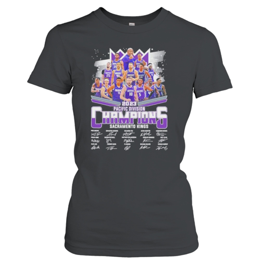 Sacramento Kings 2023 NBA Pacific Division Champions signatures Shirt,  hoodie, sweater, long sleeve and tank top