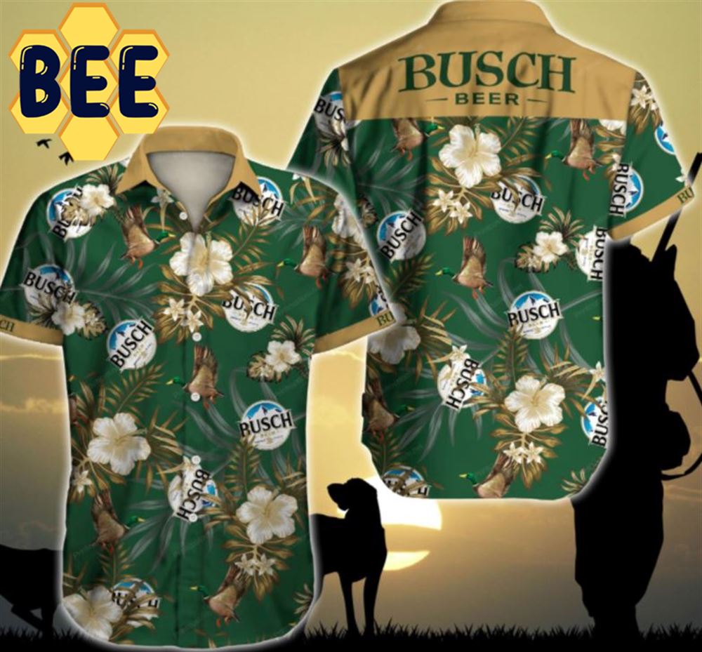 Hunting Mallard Busch Light Beer Hawaiian Shirt-1