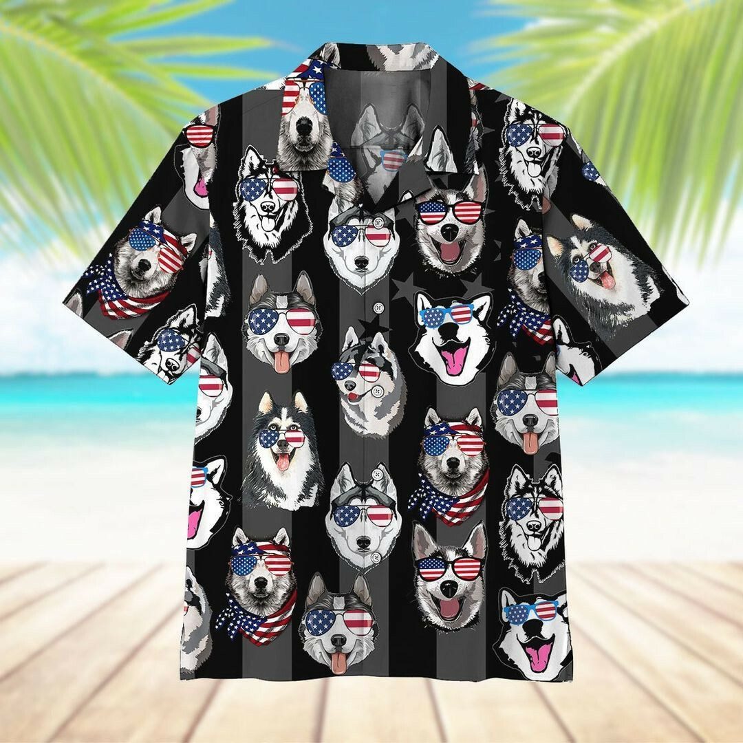 Husky American 3d All Over Printed Hawaiian Shirt