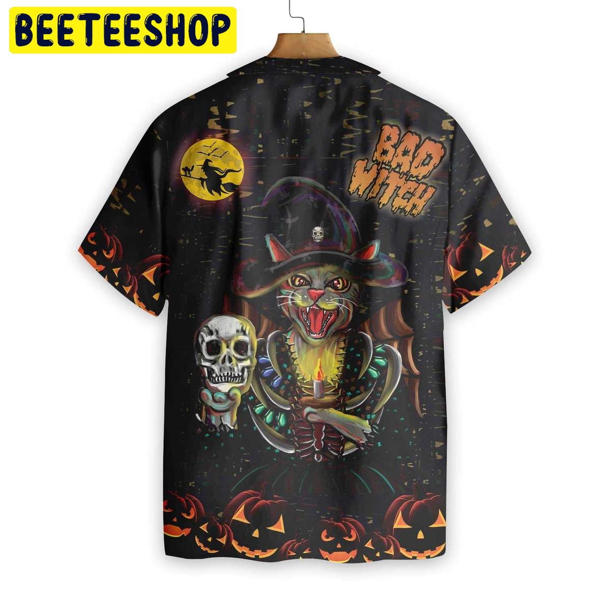 Im A Bad Witch Cat Trending Hawaiian Shirt-1