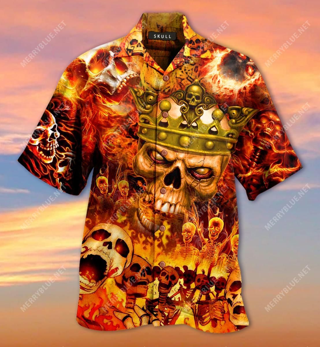 Im The King Of Skull World Aloha Hawaiian Shirt