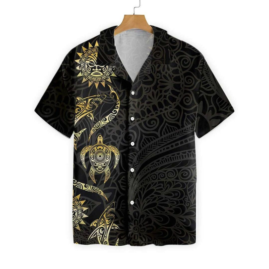 In The Ocean Polynesian Pattern Hawaiian Shirt