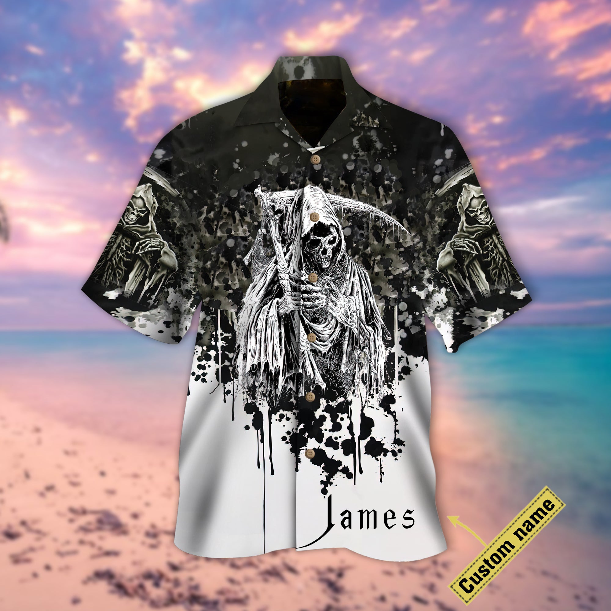 Ink Skull Hawaiian Shirt