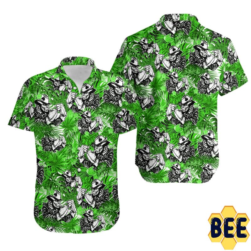 Irish Leprechaun Tropical Flower Trending Hawaiian Shirt-1