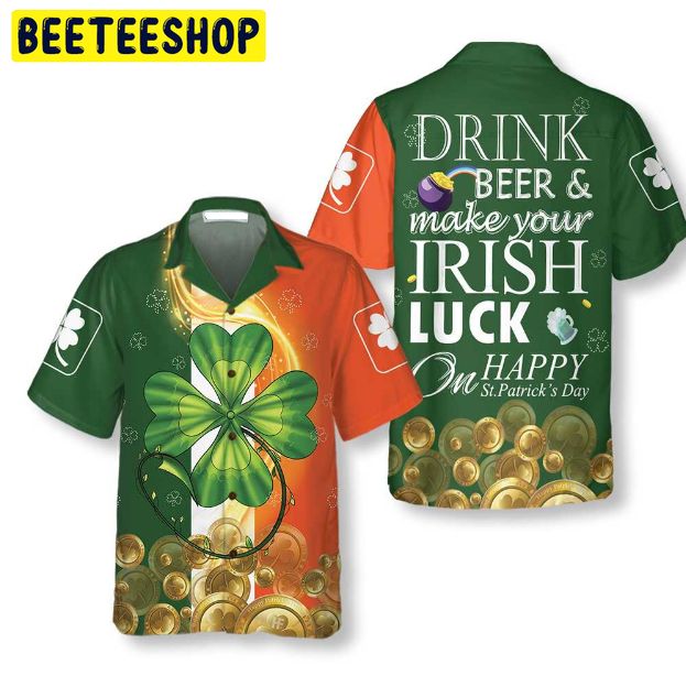 Irish Luck On St Patricks Day Trending Hawaiian Shirt-1