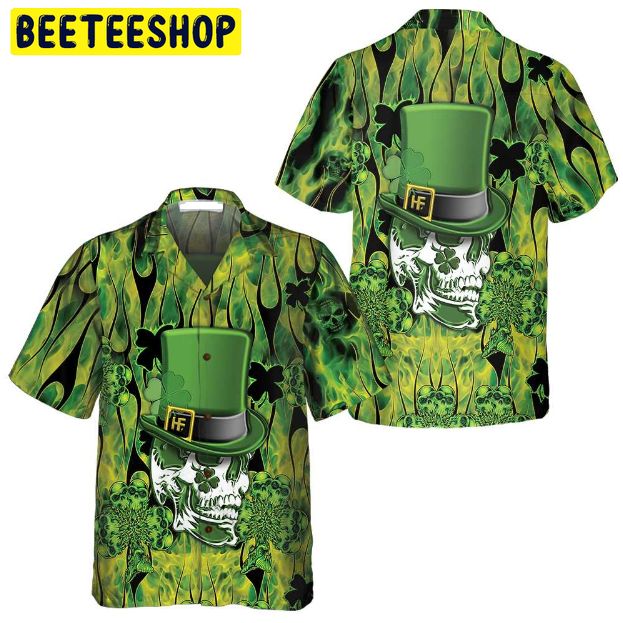 Irish Skull Saint Patricks Trending Hawaiian Shirt-1