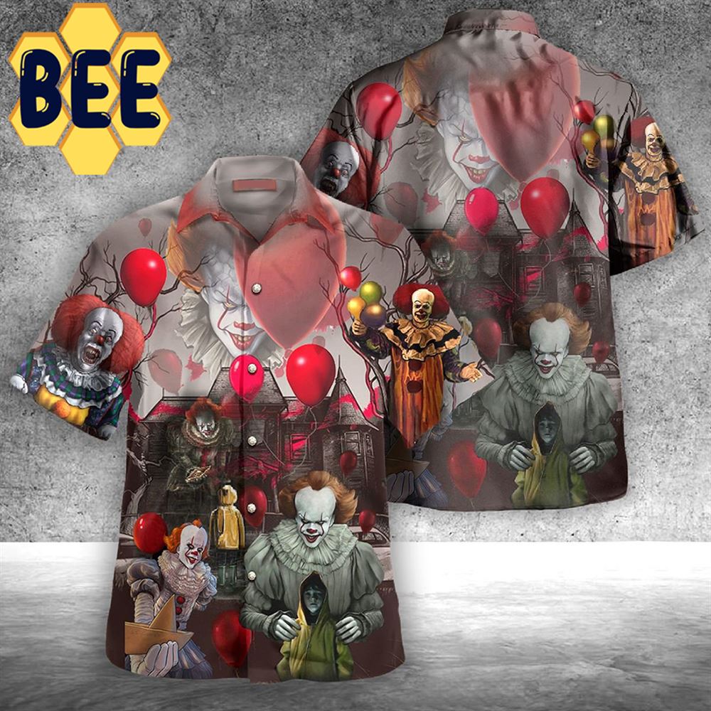 It Pennywise Youll Float Too Horror Movie Halloween Hawaiian Shirt-1