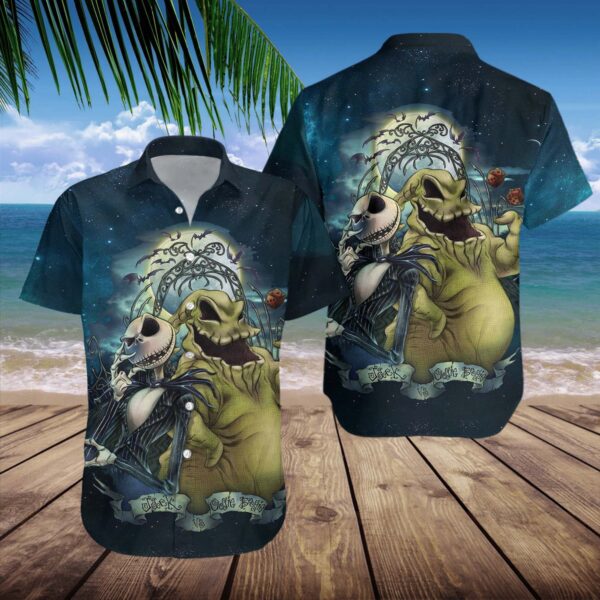 Jack Skellington And Oogie Boogie A Nightmare Before Christmas Hawaiian T Shirt