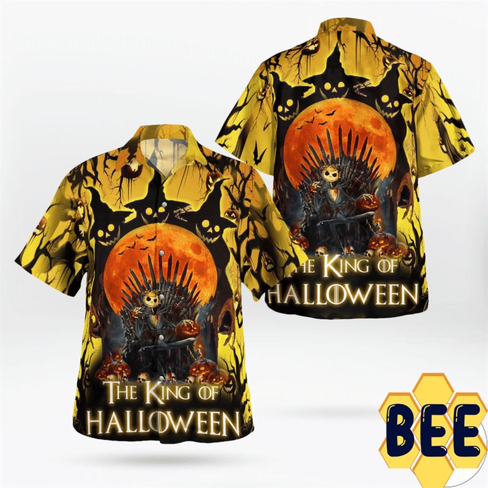 Jack Skellington The King Of Halloween Hawaiian Shirt-1