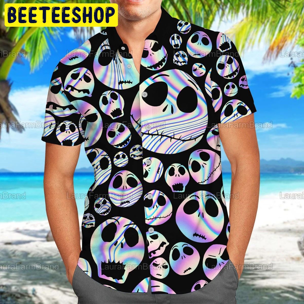 Jack Skellington The Nightmares Before Christmast Halloween Trending Hawaiian Shirt-1