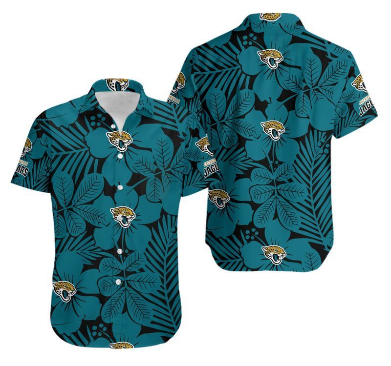 Jacksonville Jaguars Flower Hawaiian Shirt For Fans-1