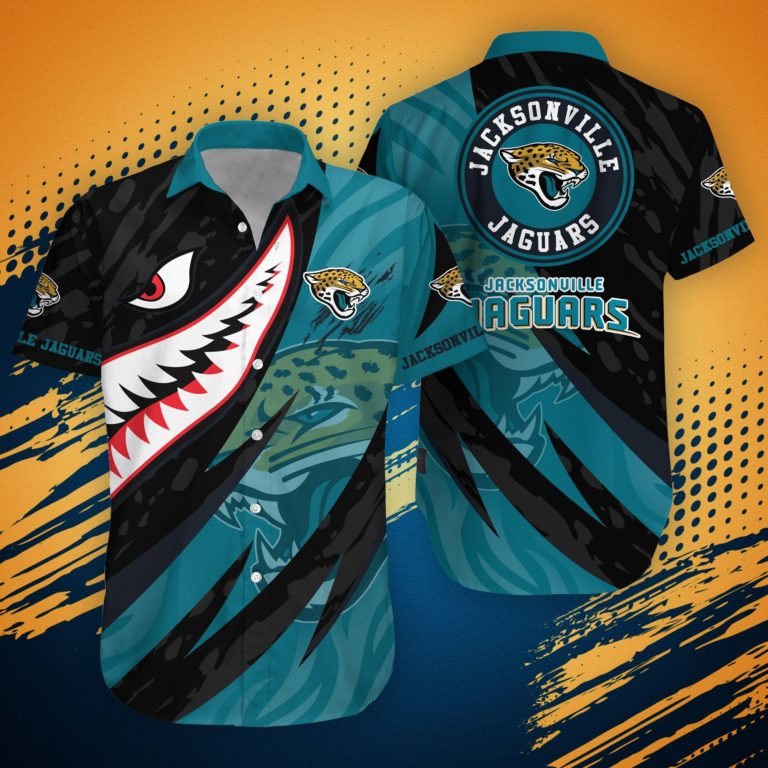 Jacksonville Jaguars Nfl Shark Summer Hawaiian Shirt For Fans-1