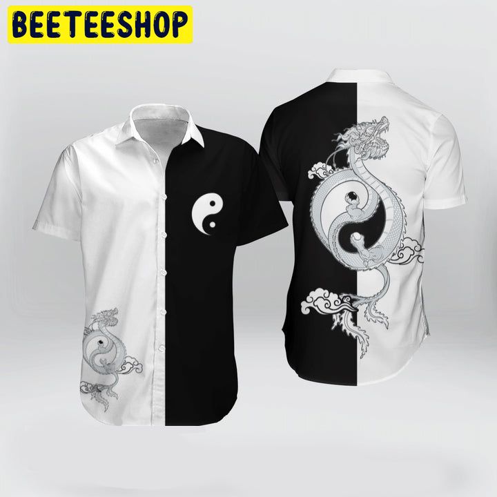 Japanese Yin Yang Dragon Trending Hawaiian Shirt-1