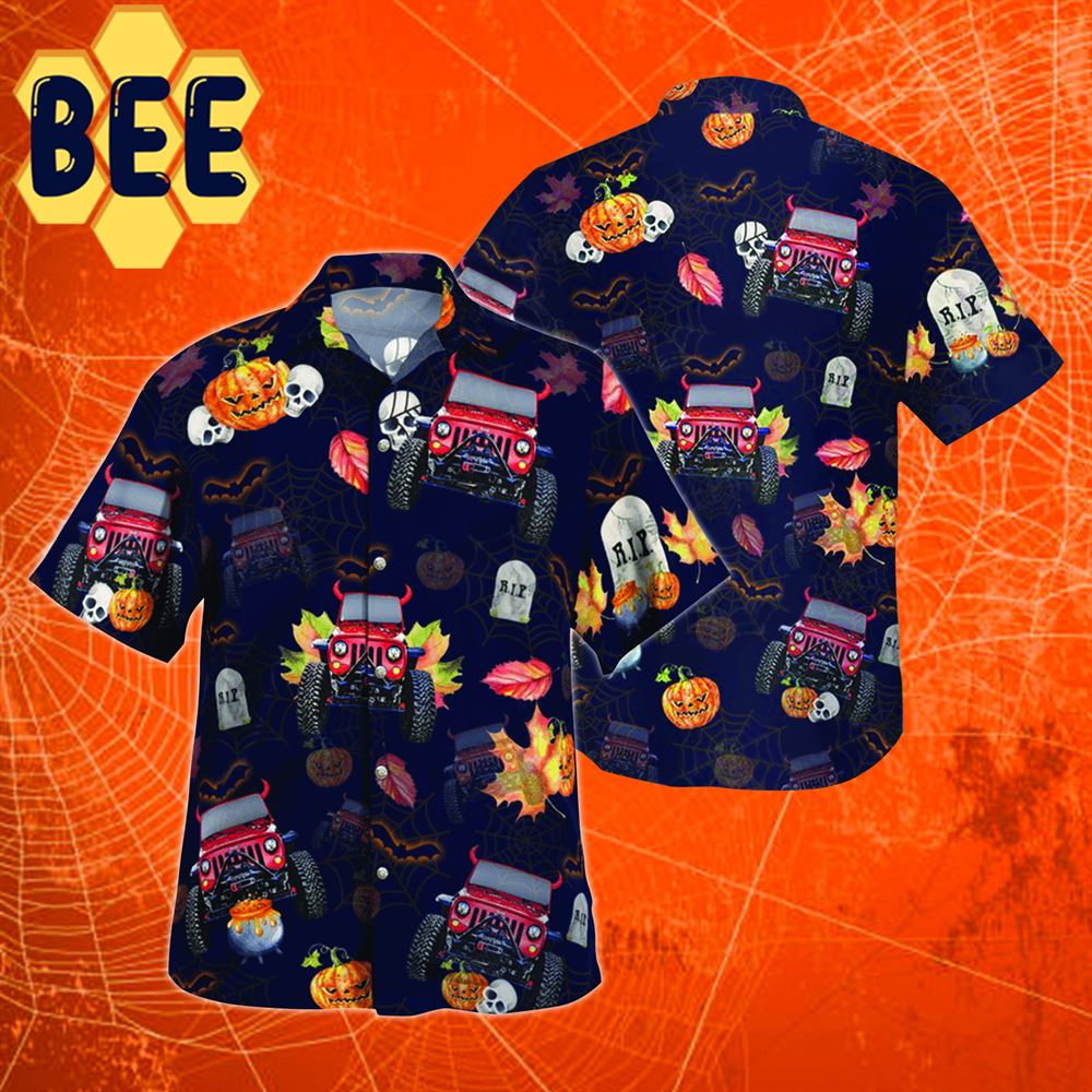 Jeep Lovers Halloween Hawaiian Shirt-1