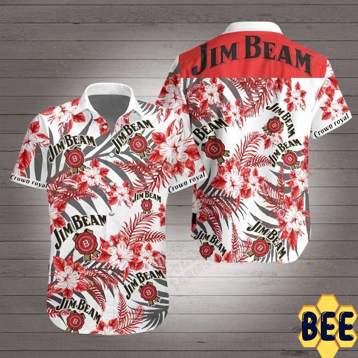 Jim Beam Tropical Flower Trending Hawaiian Shirt-1