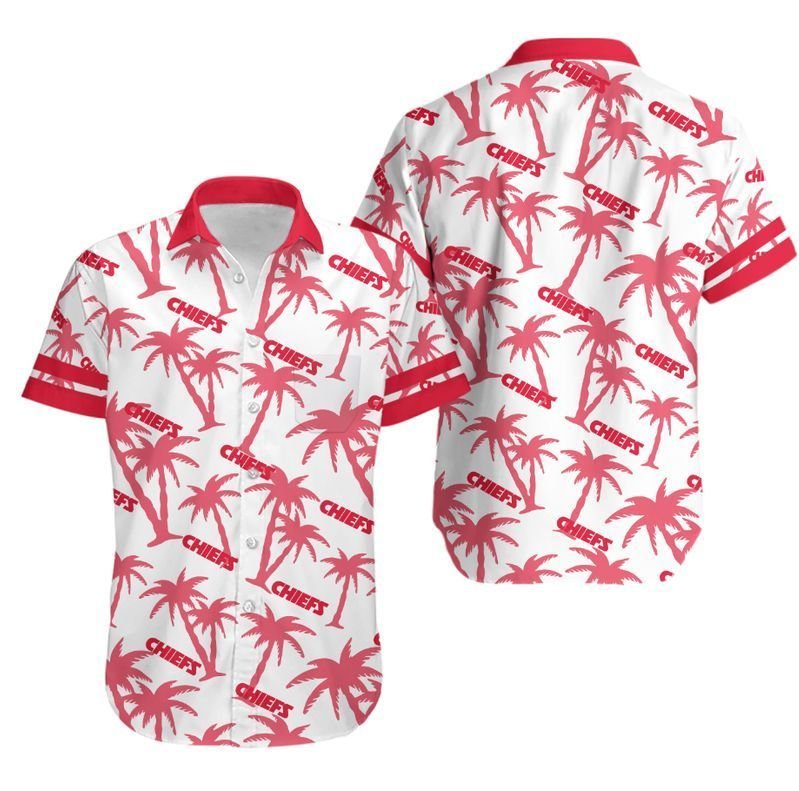 Kansas City Chiefs Coconut Tree Nfl Hawaiian Shirt For Fans-1