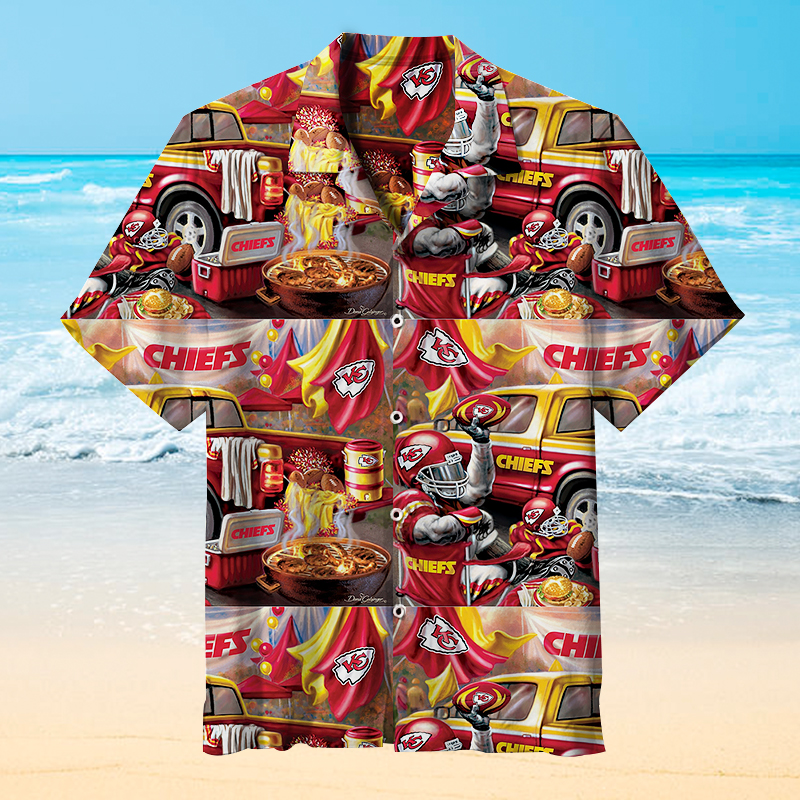 Kansas City Chiefs Hawaiian 3d Shirt For Fans-1