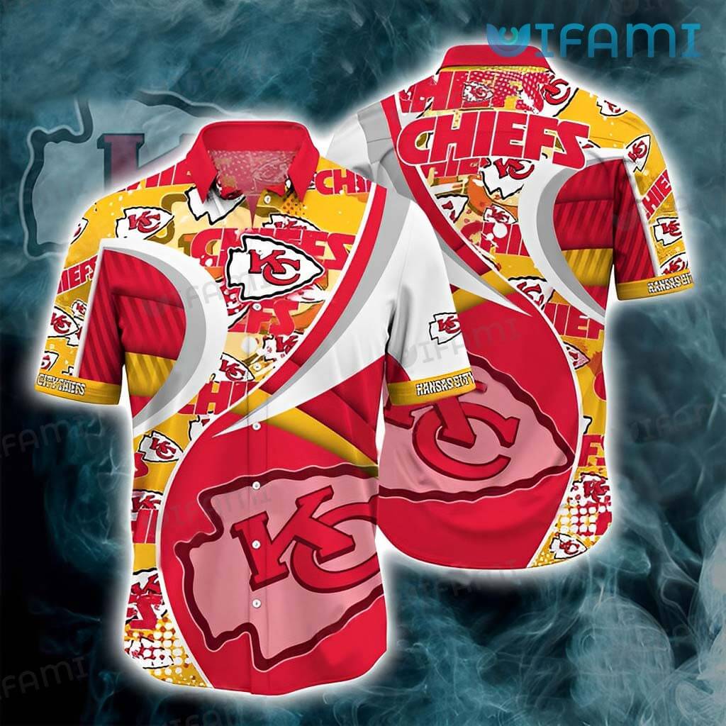 Kansas City Chiefs Hawaiian Shirt Logo Pattern Chiefs Gift