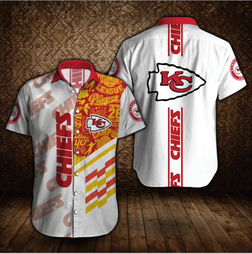 Kansas City Nfl Chiefs Button Up Mens Shirt Custom-1