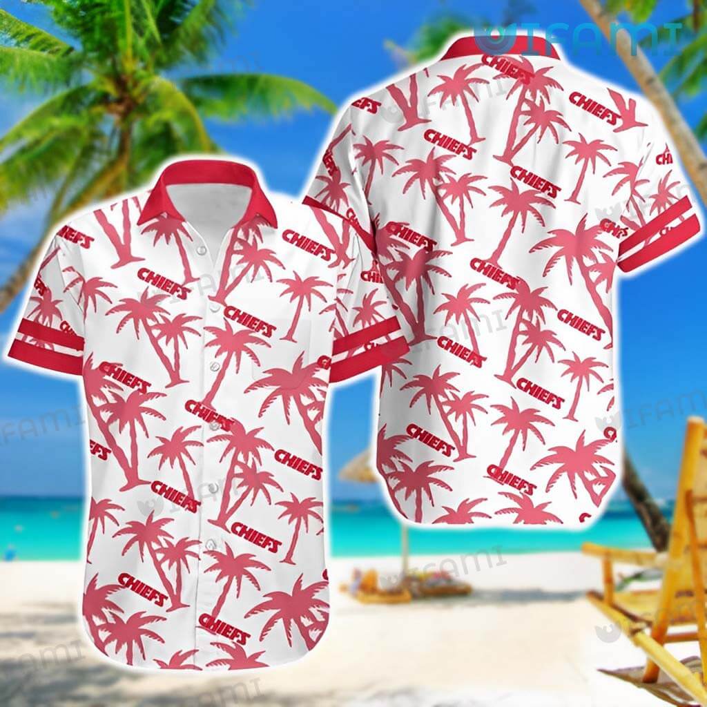 Kc Chiefs Hawaiian Shirt Coconut Tree Logo Pattern Kansas City Gift