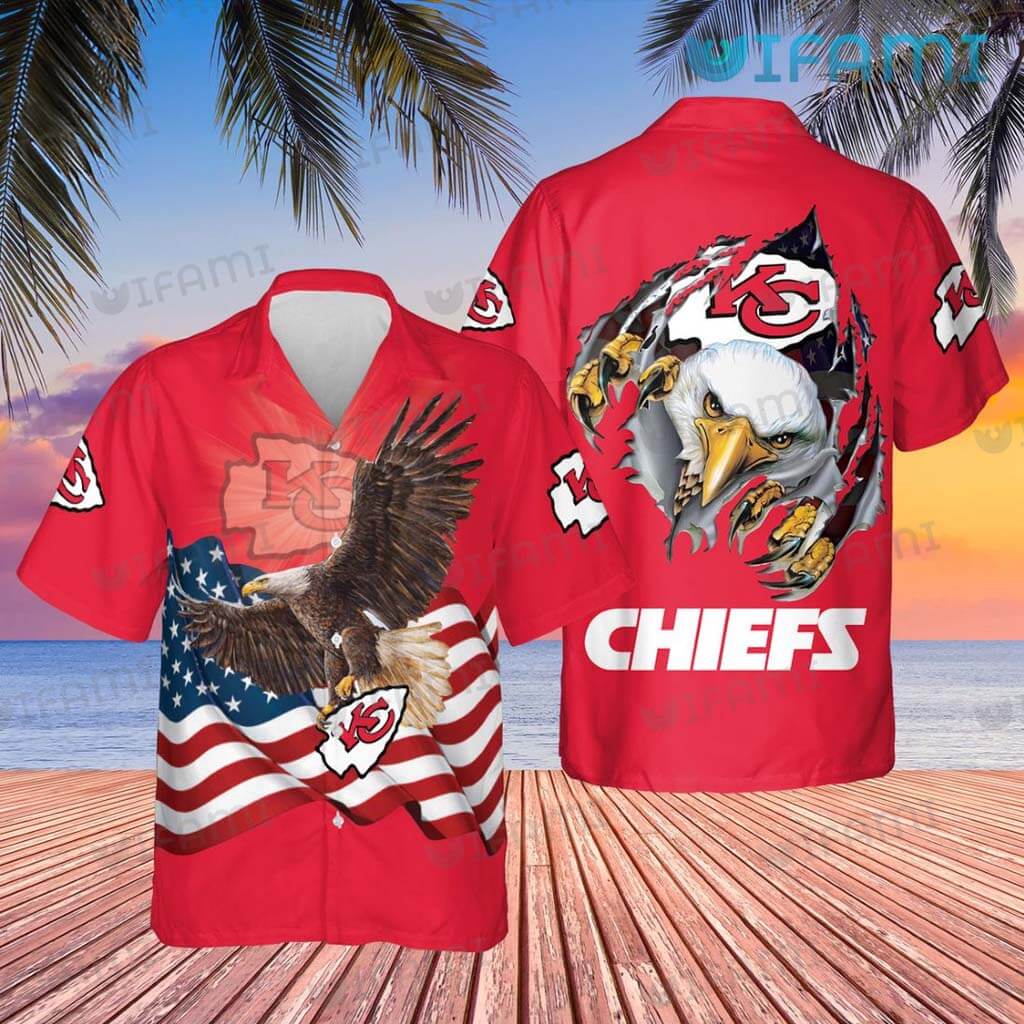 Kc Chiefs Hawaiian Shirt Eagles Usa Flag Kansas City Gift