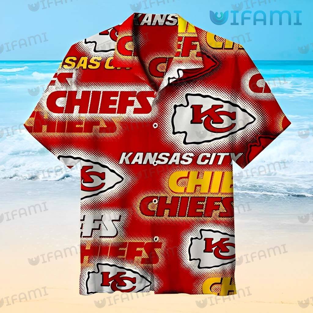 Kc Chiefs Hawaiian Shirt Logo Pattern Kansas City Chiefs Gift