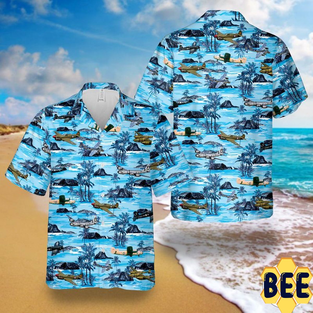 King Bombers Aircraft Of The Sky Trending Hawaiian Shirt-1