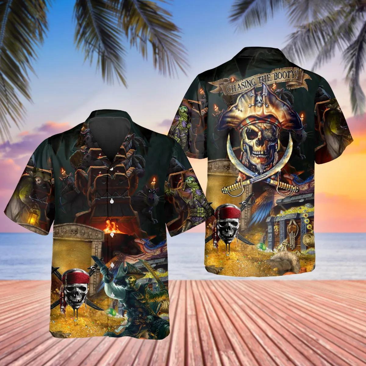 King Pirates Team Skull Hawaiian Shirt