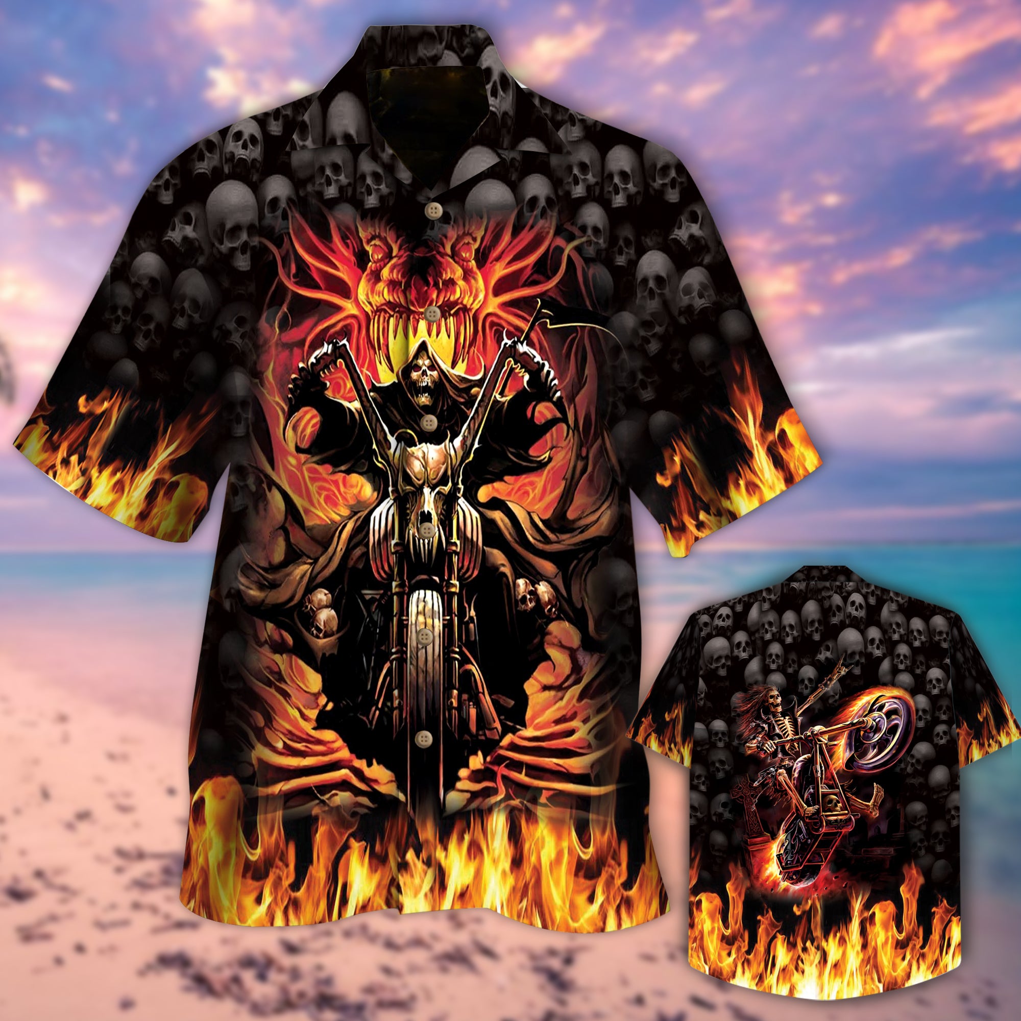 King Speed Skull Hawaiian Shirt