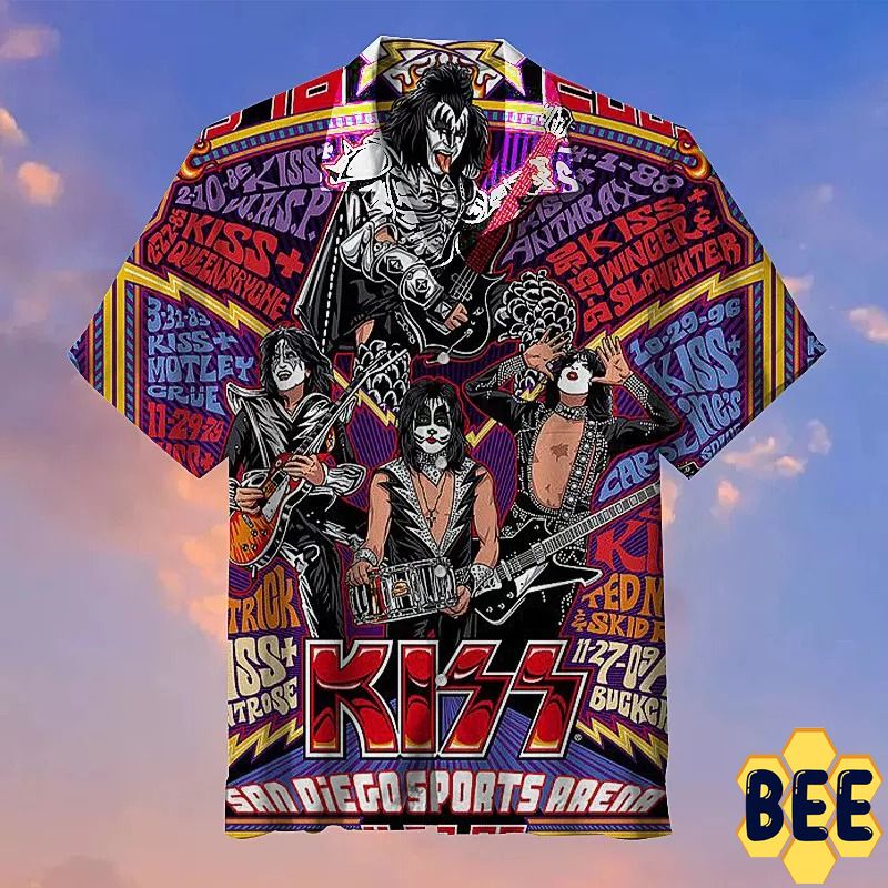 Kiss 1973 Metal Rock Band Trending Hawaiian Shirt-1