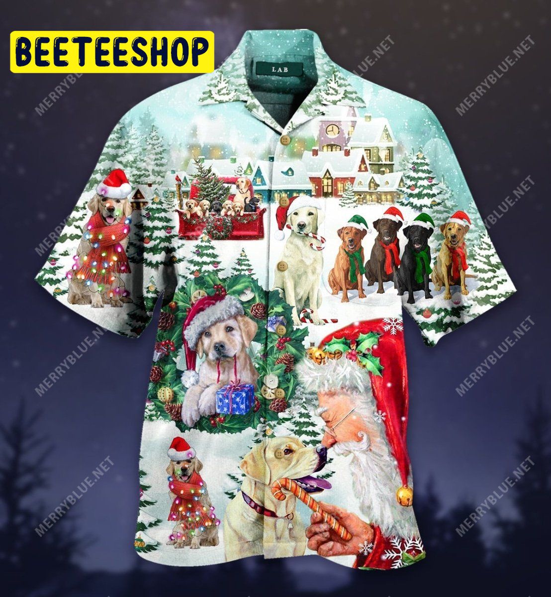 Labrador Retriever Christmas Unisex Trending Hawaiian Shirt-1