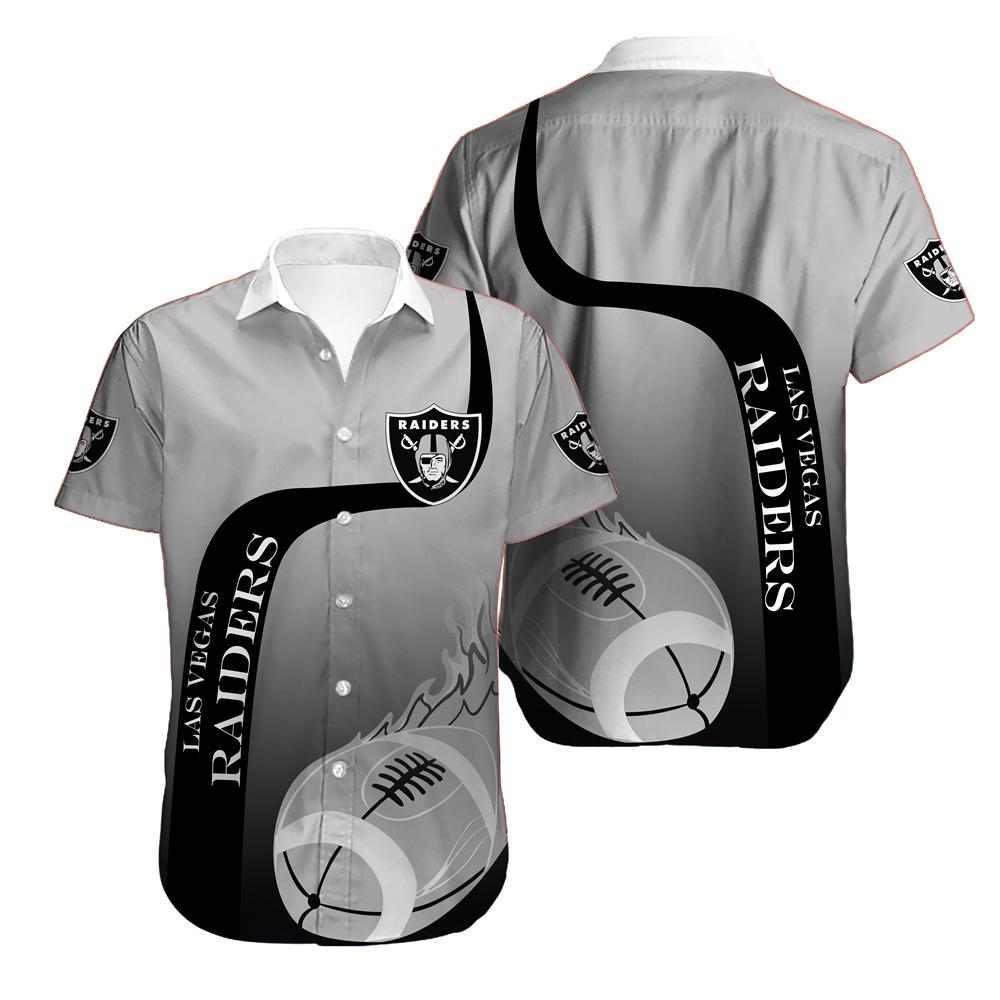 Las Vegas Raiders Nfl Fire Ball Hawaiian Shirt Custom For Fans-1