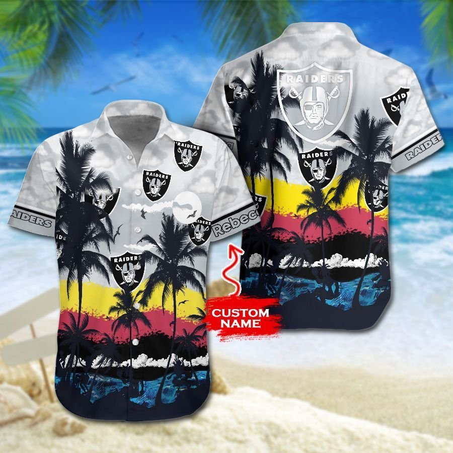 Las Vegas Raiders Nfl Hawaiian Shirt For Fans 02-1