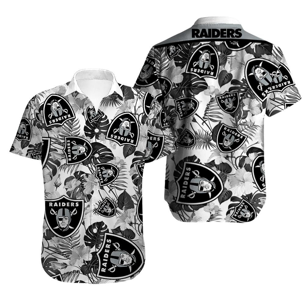 Las Vegas Raiders Nfl Tropical Hawaiian Shirt Custom For Fans-1