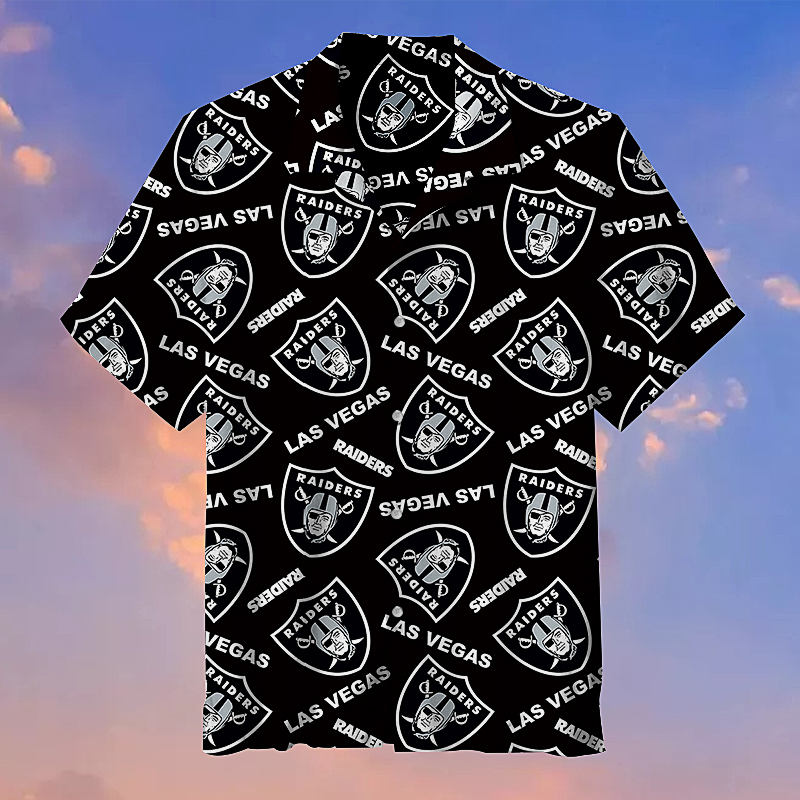 Las Vegas Raiders Nfl Ver Full Logo Hawaiian Shirt Custom Fan-1