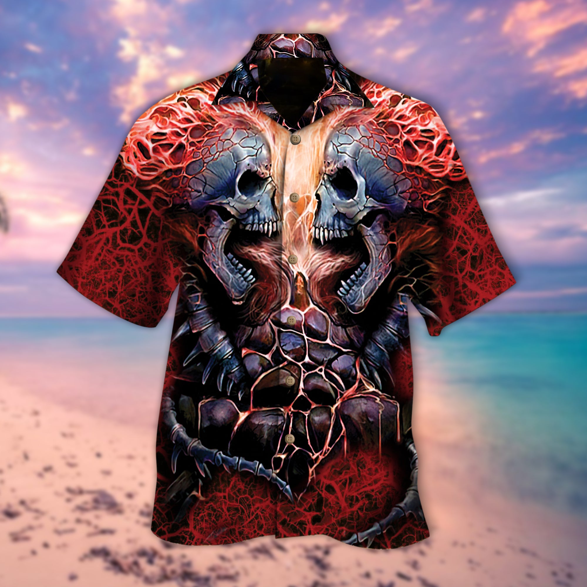 Lava Skull Hawaiian Shirt