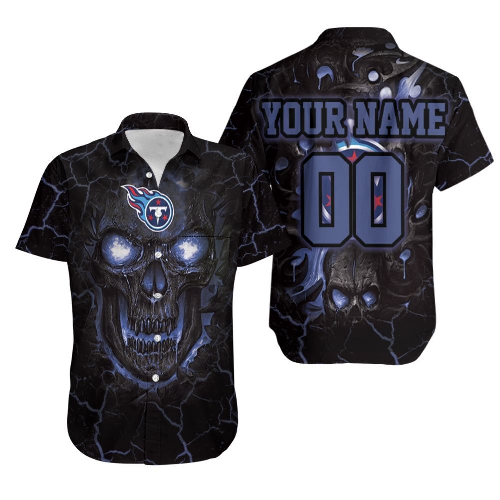 Lava Skull Tennessee Titans 3d Personalized Hawaiian Shirt-1