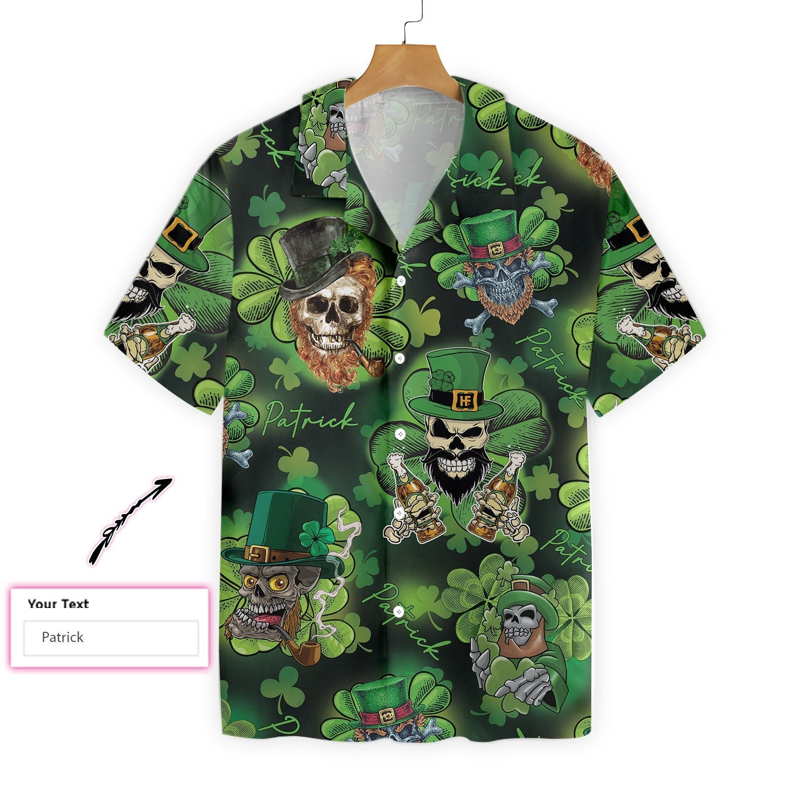 Leprechaun Skull Irish People Proud Custom Hawaiian Shirt