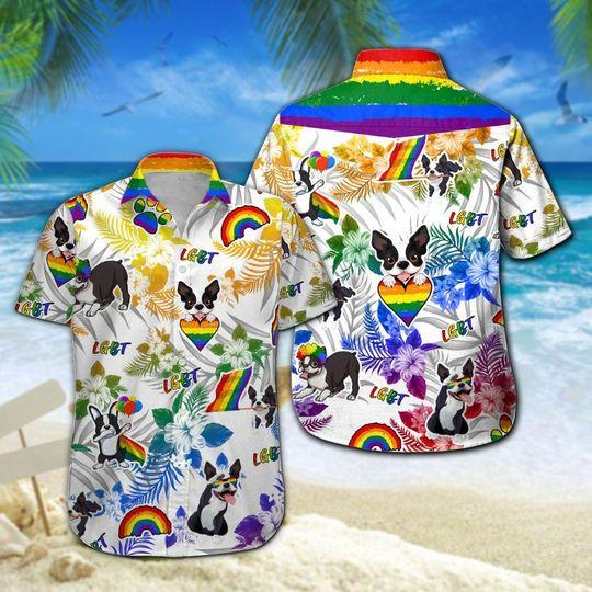 Lgbt Boston Terrier Hawaiian Shirt Pride Hawaiian Shirt