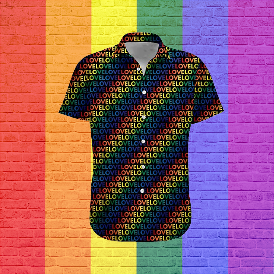 Lgbt Hawaiian Shirt Haiwaiian Shirt Rainbow Shirt Beach Shirt Lgbt Shirt Gift For Gay Friend