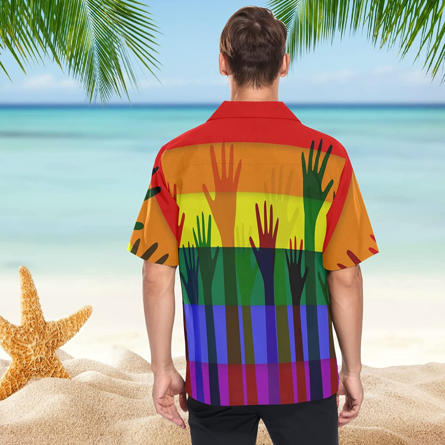 Lgbt Rainbow Flag Mens Hawaiian Shirt Pride Ally Hawaii Shirt Ally Pride Hawaiian 3d Shirt
