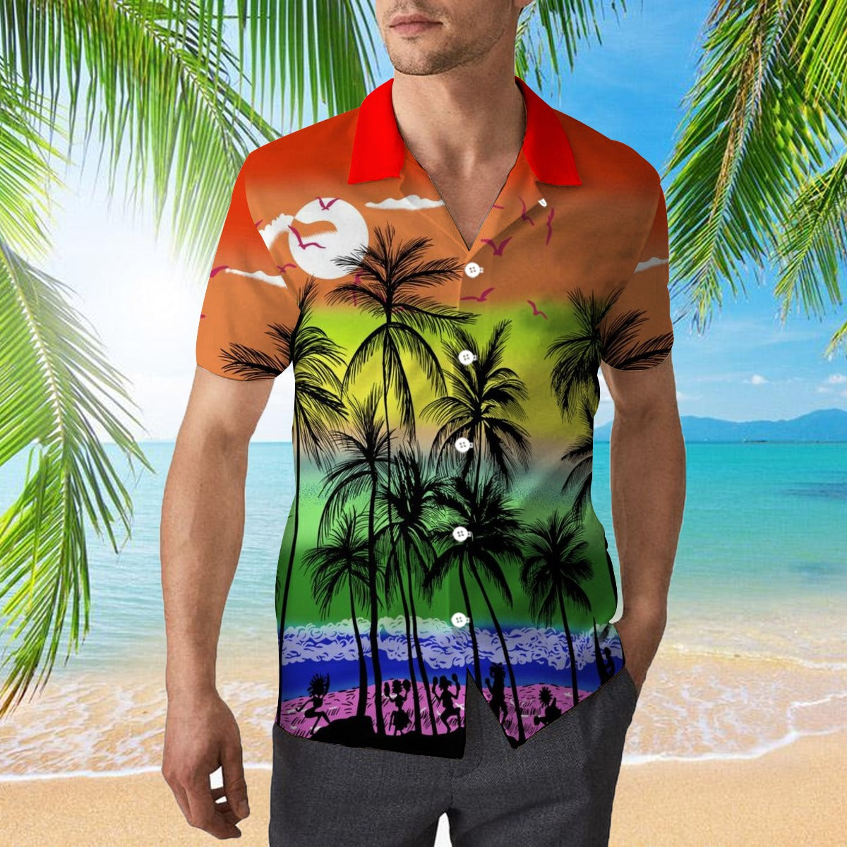 Lgbtq Gay Lesbian Beach Coconut Hawaiian Shirt