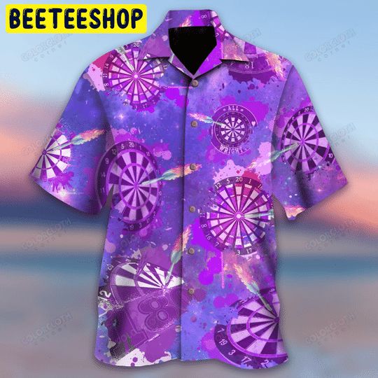 Life Is Better With Darts Purple Trending Hawaiian Shirt-1