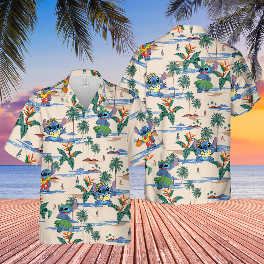 Lilo And Stitch Disney Aloha Ohana Hawaiian Shirt