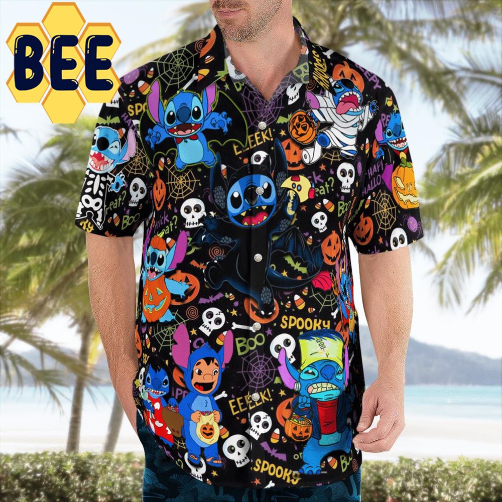 Lilo And Stitch Movies Halloween Hawaiian Shirt-1