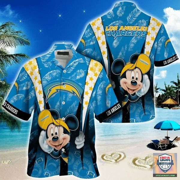 Los Angeles Chargers Nfl Mickey Mouse Hawaiian Shirt Custom For Fan-1