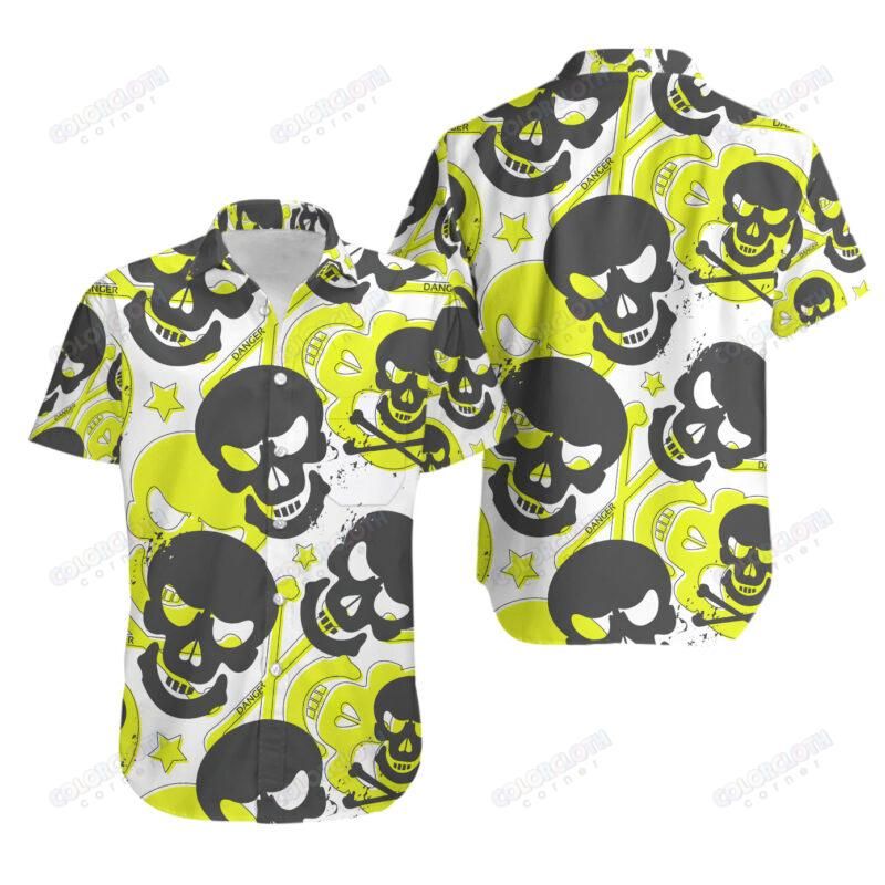 Love Skull Hawaiian Shirt Colorful Short Sleeve Summer Beach Casual Shirt For Men And Women