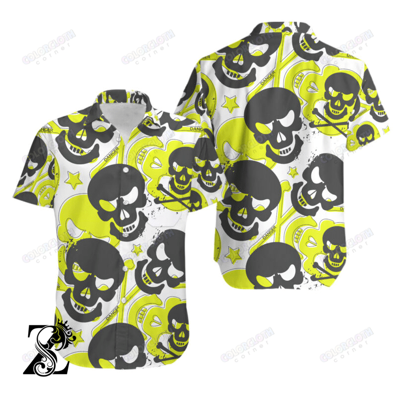 Love Skull Yellow Hawaiian Shirt